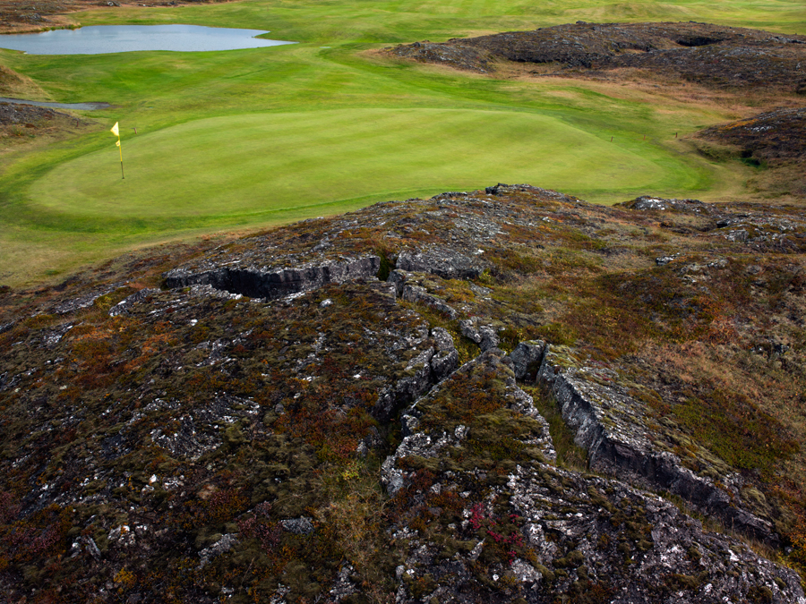 Keilir Golf Course on Iceland's lava field